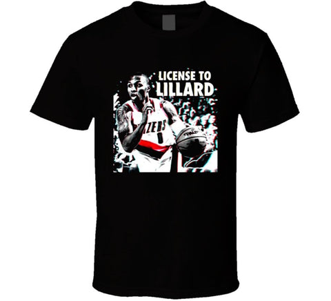 License To Lillard Damian Rip City Portland Basketball T Shirt